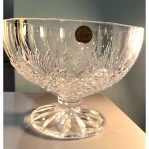 757. Crystal Pedestal Fruit Bowl French d'Argues Longchamp